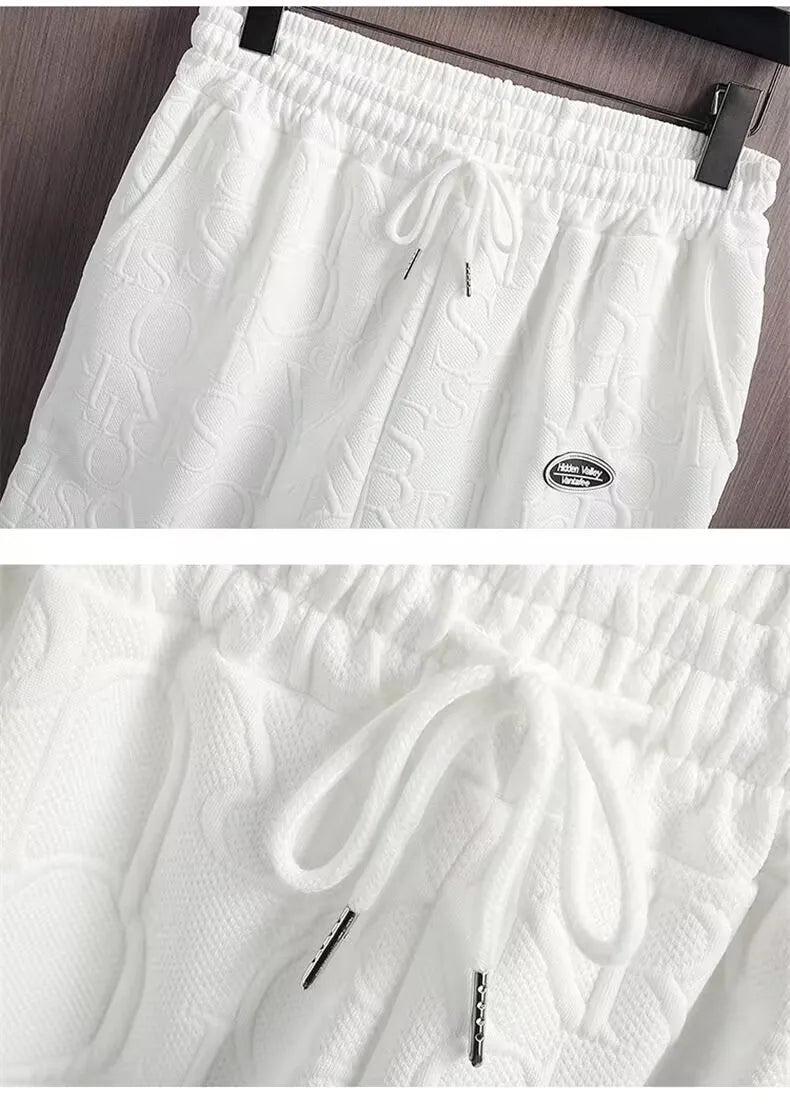 Men's sets 2025 new Waffle Summer Casual