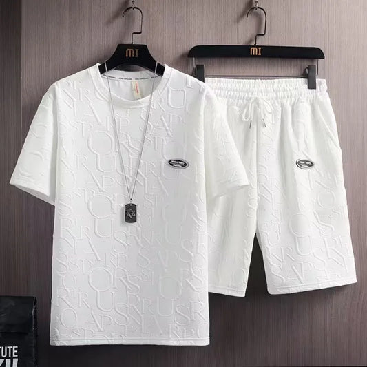 Men's sets 2025 new Waffle Summer Casual