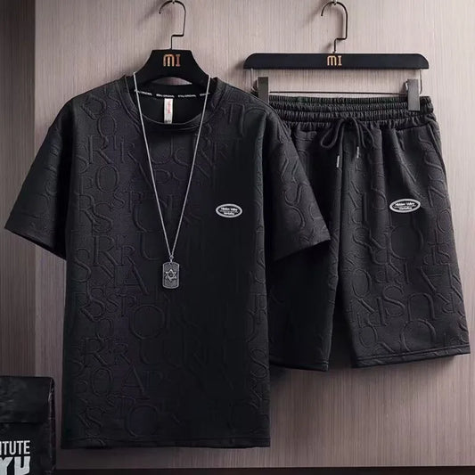 Men's sets 2025 new Waffle Summer Casual